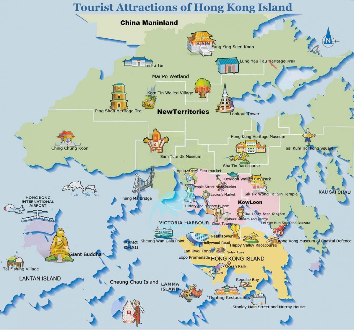 מפה של האי הונג קונג