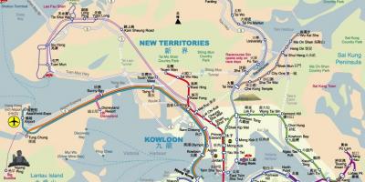 MTR מפה של הונג קונג