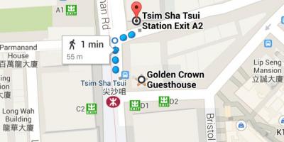 Tsim Sha Tsui MTR station מפה