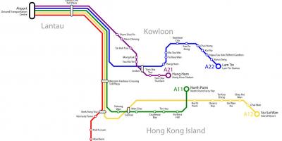 הונג קונג מסלול האוטובוס מפה