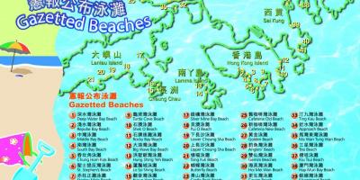 מפה של הונג קונג חופים