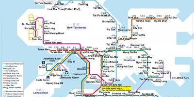 מפת הרכבת התחתית של הונג קונג