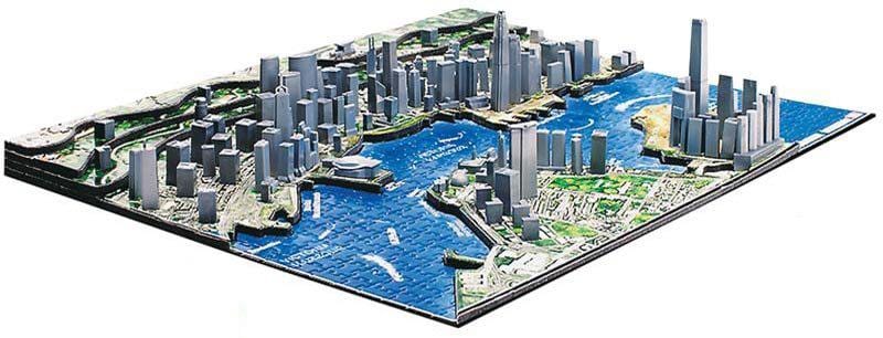 מפת 3d של הונג קונג