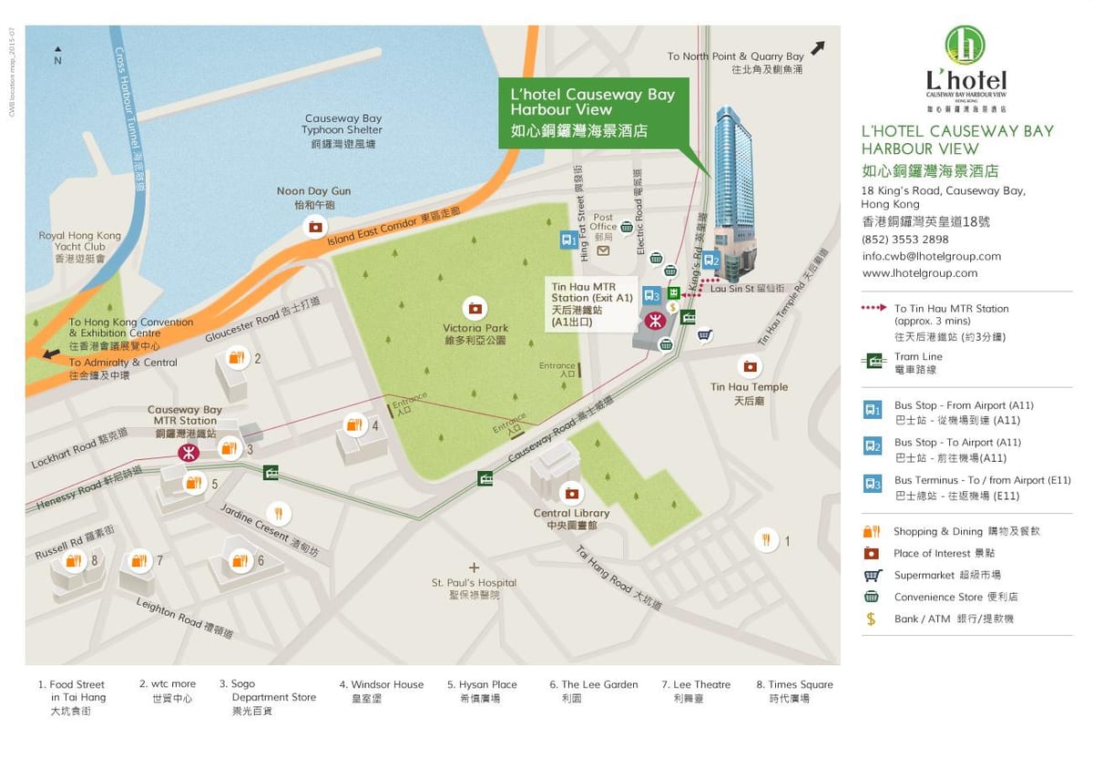 Hong Kong causeway bay מפה