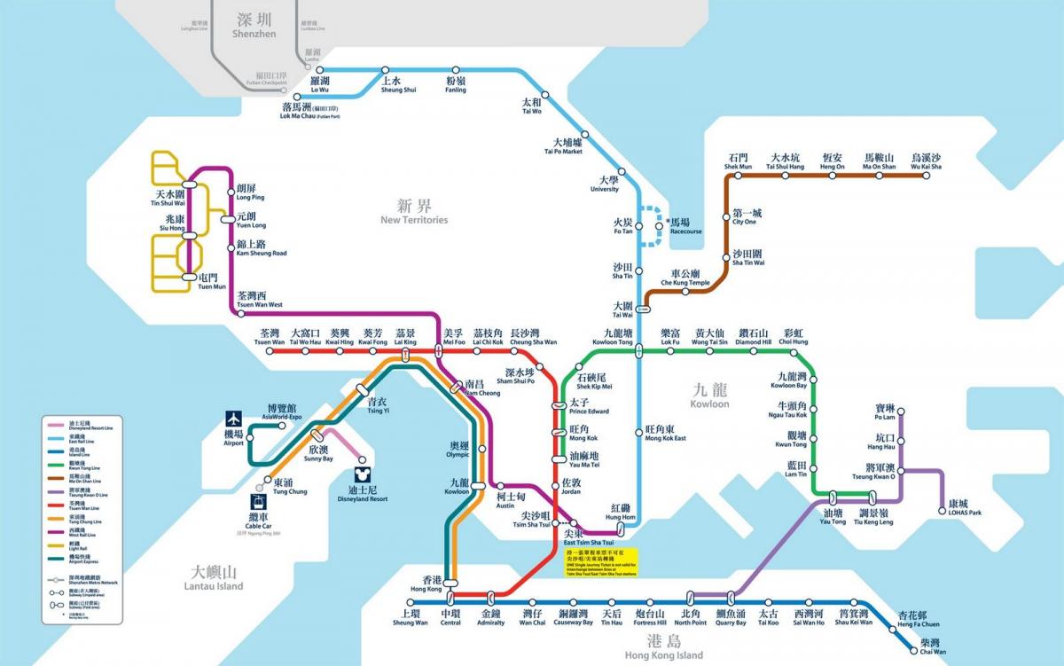 HK המפה MTR