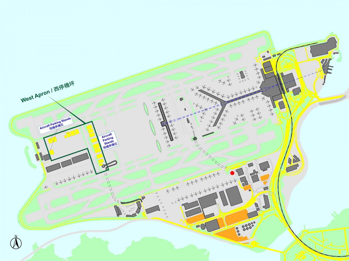הונג קונג נמל התעופה הבינלאומי מפה