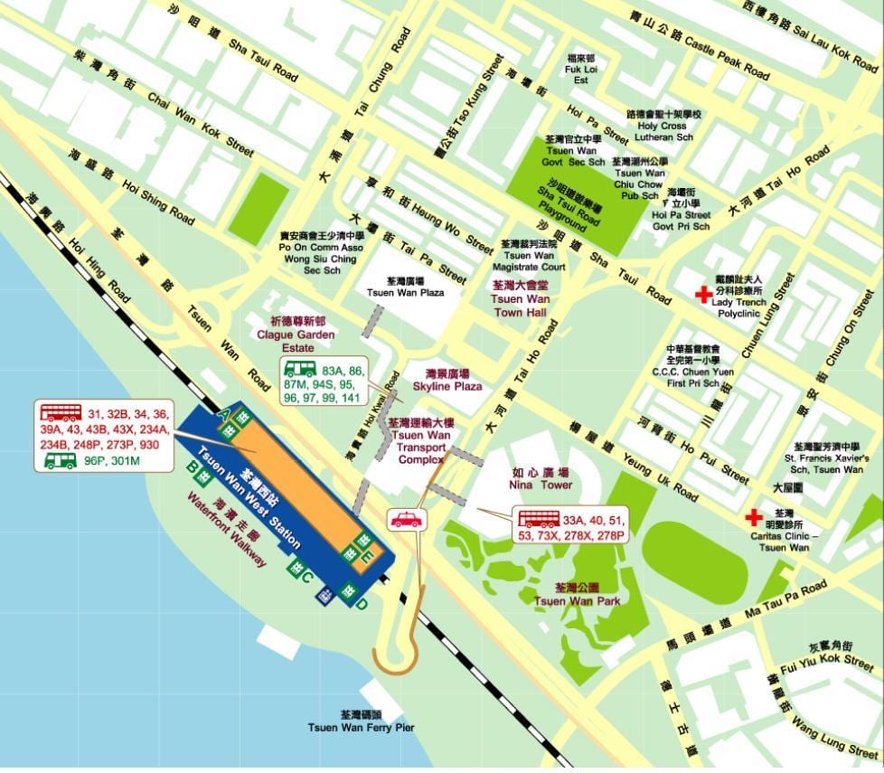 Tsuen Wan West station מפה