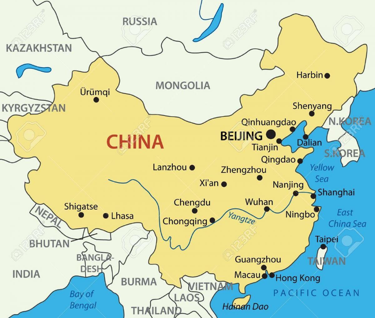 מפה של טייוואן והונג קונג.