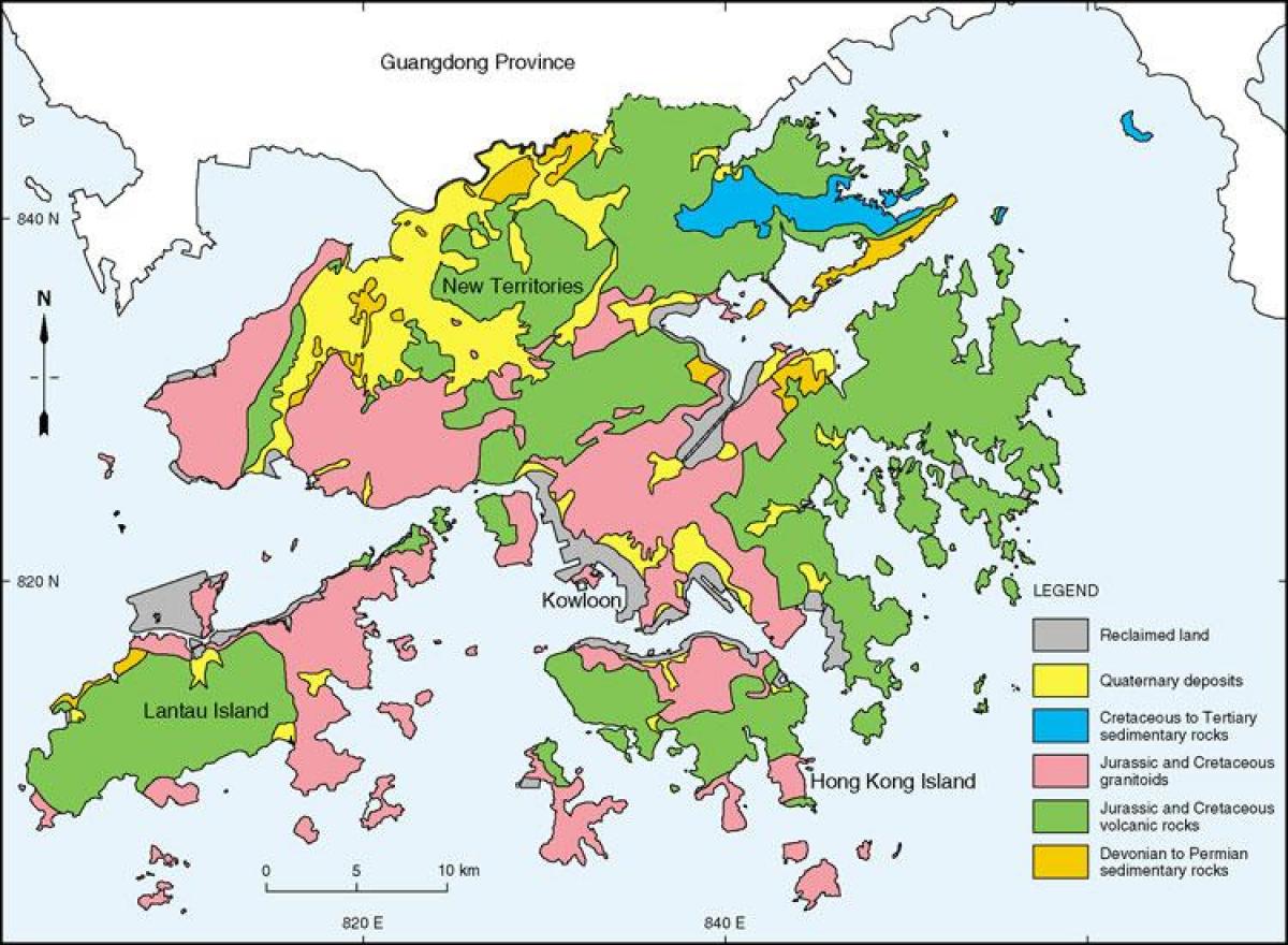 הגיאולוגי מפת הונג קונג