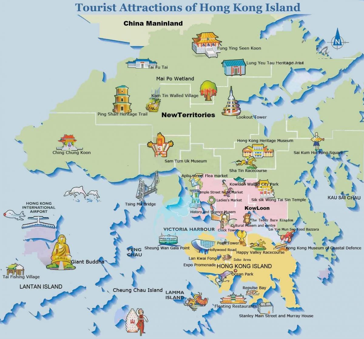 מפת התיירות של הונג קונג