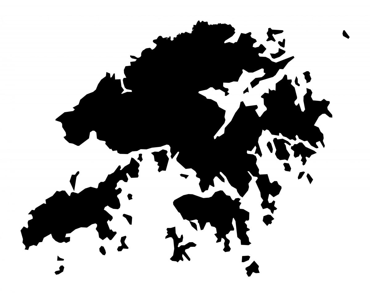 מפה של הונג קונג וקטור