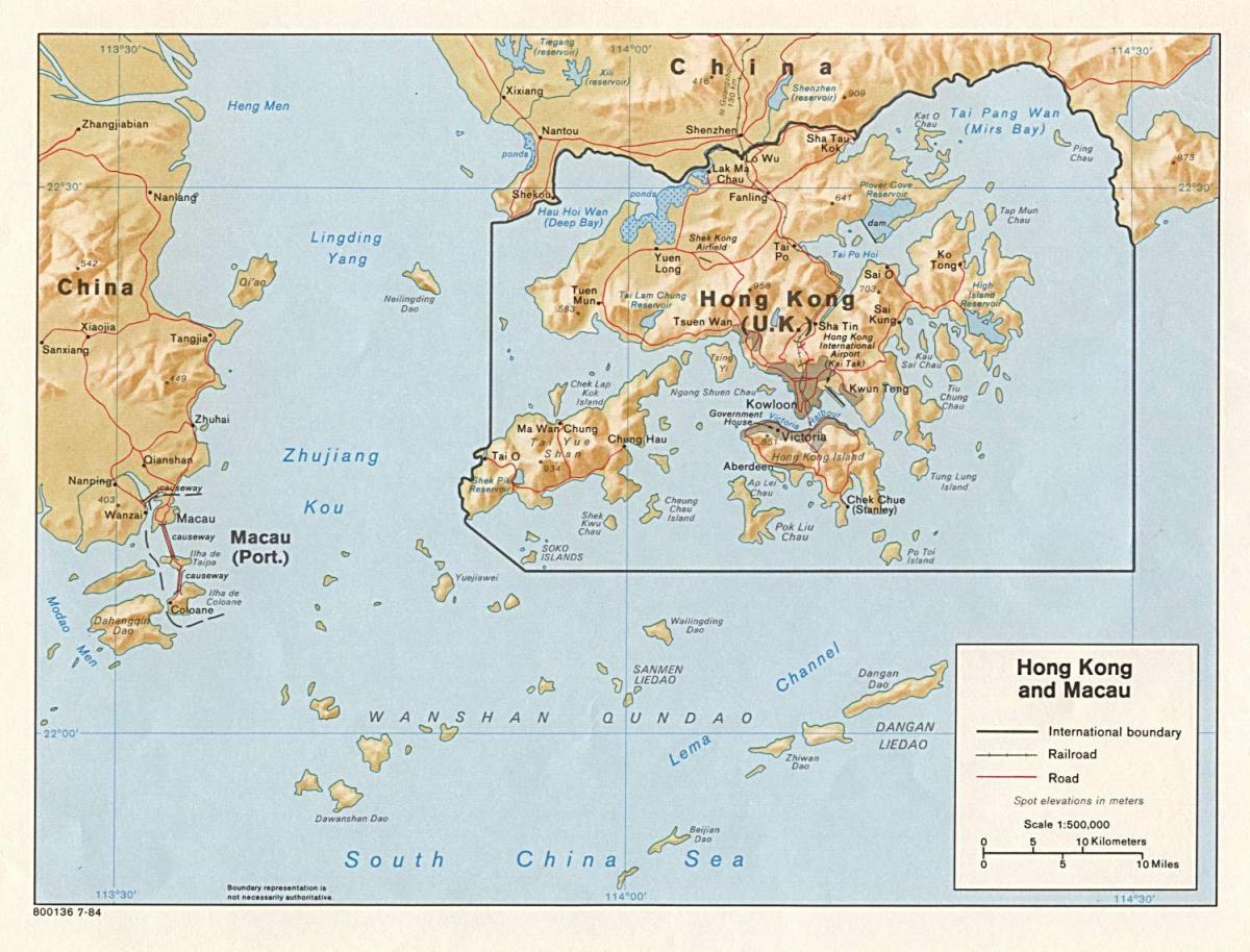 מפה של הונג קונג ומקאו