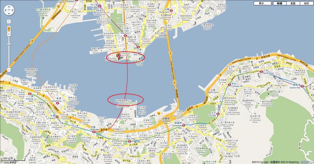 מפה של נמל ויקטוריה, הונג קונג
