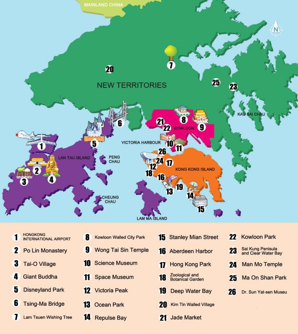מפה של שטחים חדשים הונג קונג