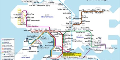 המפה MTR hk