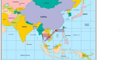 הונג קונג ב מפה של אסיה